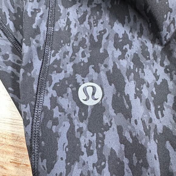 Lululemon Base Pace High Rise Running Tight Camo Deep Coal Women's Size 18 EUC - Picture 5 of 9